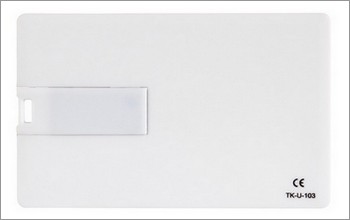 Pendrive karta z plastiku 8GB, kolor biały