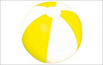 Piłka plażowa, kolor żółty